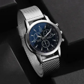 

Luxury Blu-ray Watch Men alloy pin buckle digital Round Glass Quartz Analog watches Men's unique Cool Wrist Watch reloj hombre