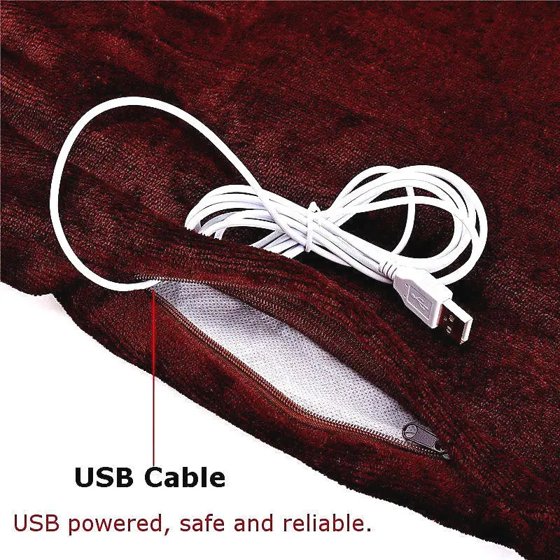 Faroot USB Powered мягкая шаль с подогревом зимняя Шея электрическое согревающее одеяло коврик Офисная Леди студенческие инструменты сохраняющие потепление