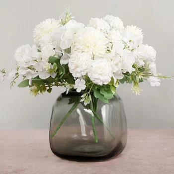 

Nordic Silk Flower for Home Decoration Artificial Bouquet 5 Fork Rose Hybrid Flower Fake Flowers Faux Flowers