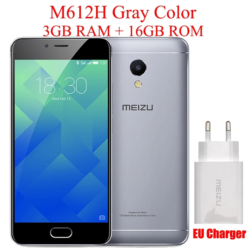 EU Gray 3G16G MEIZU M5S, Глобальная Прошивка, 4G LTE Мобильный Телефон, 3ГБ 16ГБ Восьмиядерный 5.2", Высокая Чёткость, Быстро Заряжающийся Мобильный Телефон, Отпечаток Пальца - Цвет: EU Gray 3G16G