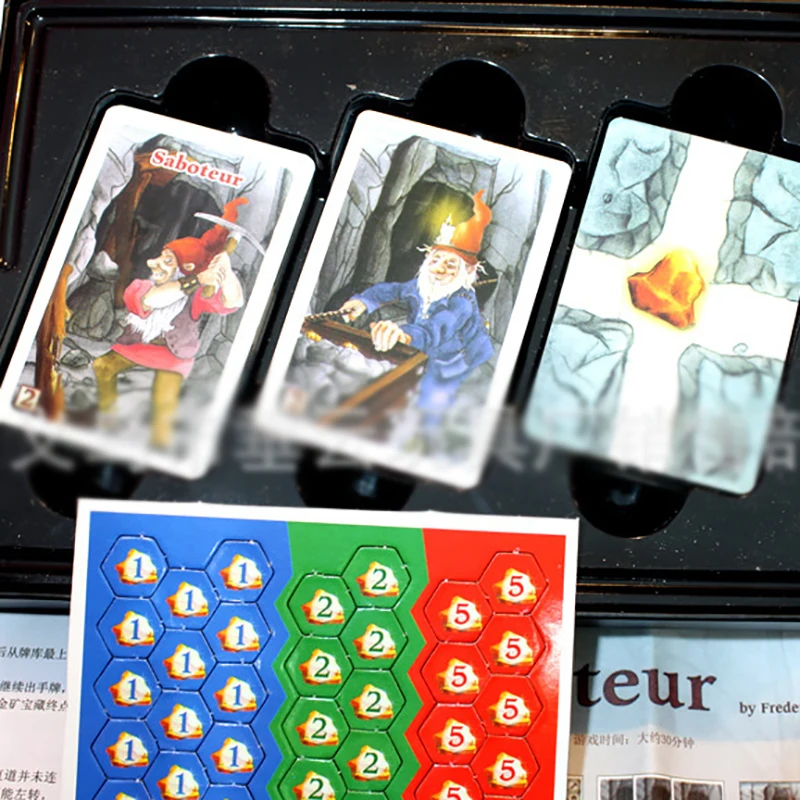 Настольная игра &quotSaboteur&quot 1 + 2 версия/версия Saboteur1 Jeu De Family настольная смешная с