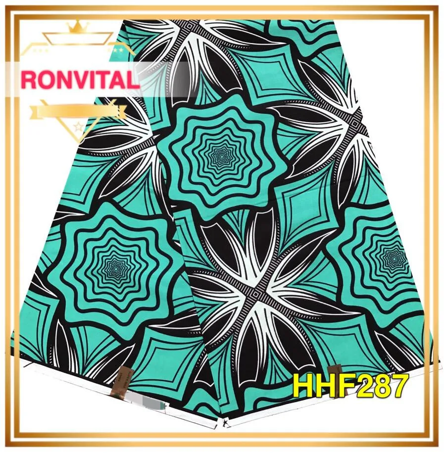 HHF287 Женское платье DIY африканская печатная ткань ronvital восковая ткань высокого качества хлопок Материал DIY ткани 6 ярдов/партия - Цвет: HHF287