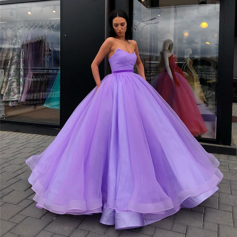 Элегантное бальное платье, вечерние платья vestido de noiva размера плюс, длинное платье для выпускного вечера, маскарадное платье для дебютантов - Цвет: Фиолетовый