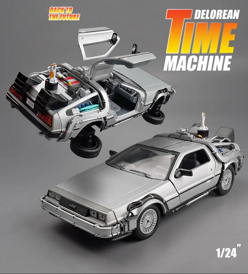 Welly 1:24 литья под давлением сплав модель автомобиля DMC-12 delorean Назад в будущее время машина металлическая игрушка автомобиль для ребенка игрушка подарок коллекция