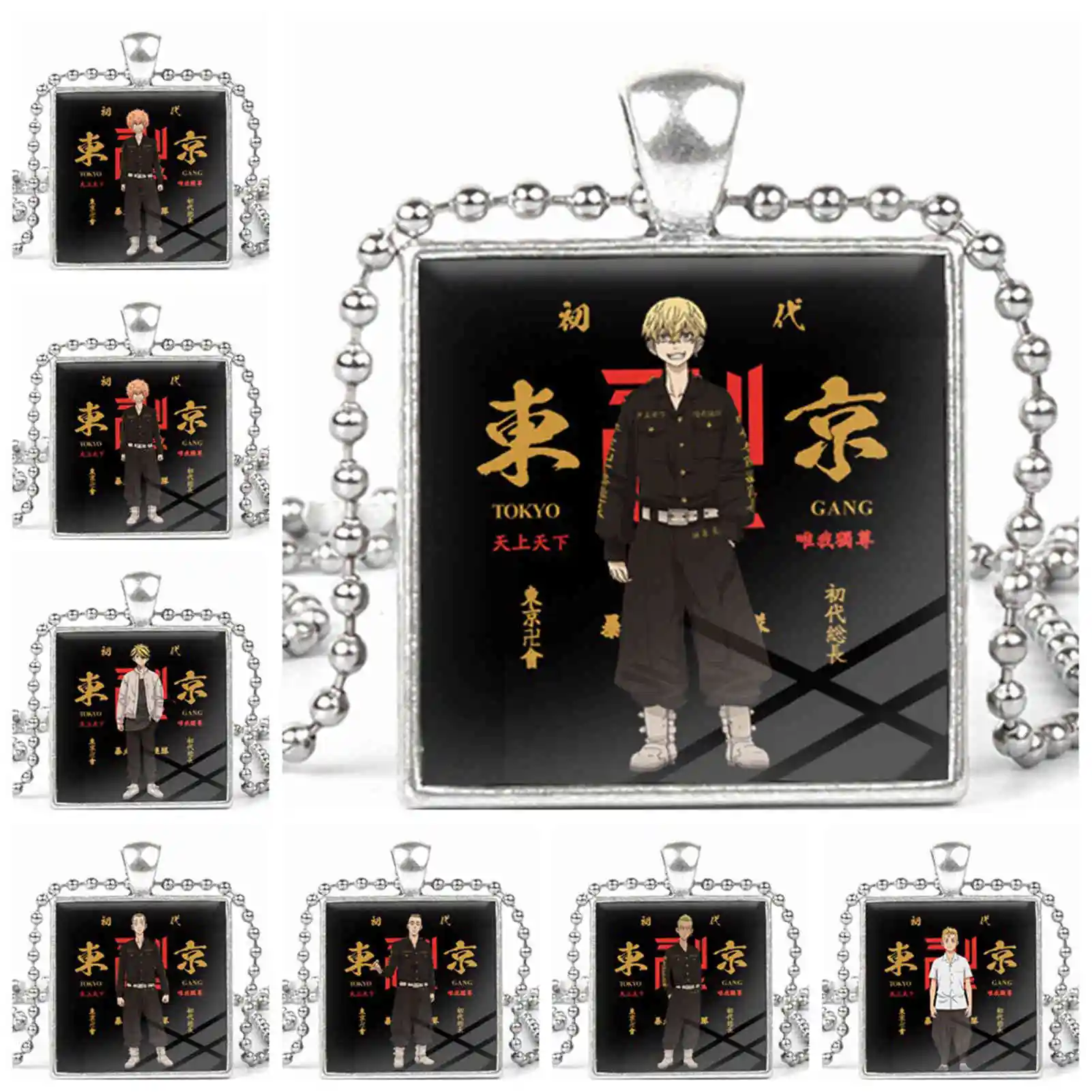 Anime Tokyo Revengers Pendant Necklace Cosplay Mikey Sano Manjir Mitsuya Takashi Ryuguji Ken Hanagaki Takemichi Jewelry