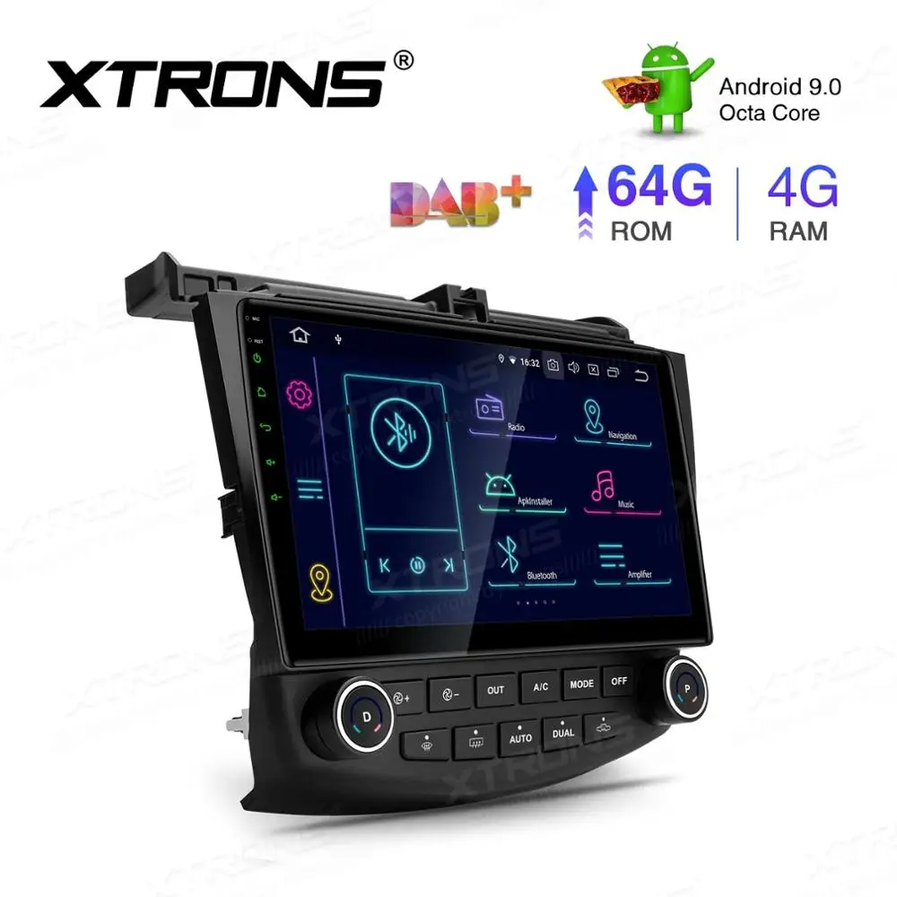 10," Android 9,0 OS автомобильный мультимедийный gps радио для Honda Accord 2002-2007(Левый руль) с CarPlay/Android Авто поддержка