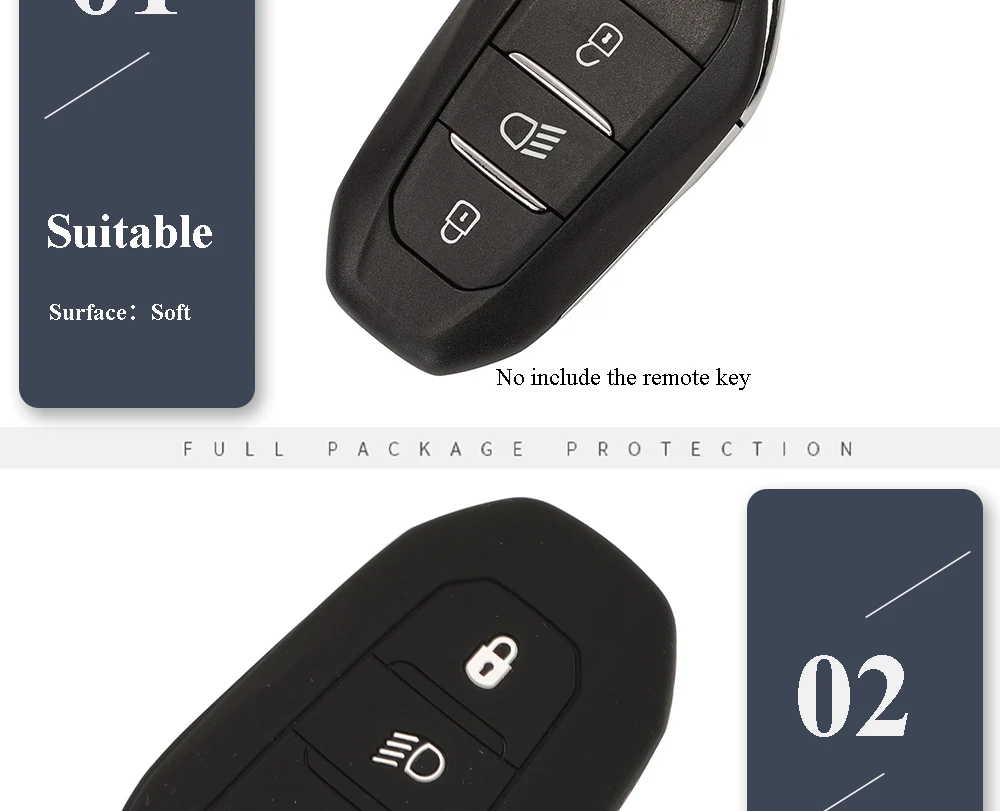 Keyforkess 50pcs Car Styling custodia in Silicone con telecomando per telecomando per Citroen C3 C4 C4L C5 DS 3008 5008 accessori - Hbc1fbeb6c5324dc98fe6fae8ee47e8ab6