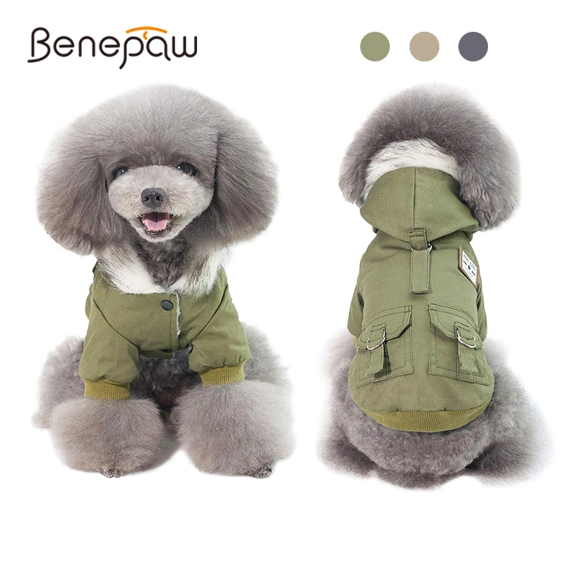 Benepaw уютная ветрозащитная куртка для собак модная одежда с капюшоном для маленьких собак качественная Одежда для питомцев осень-зима одежда для щенков