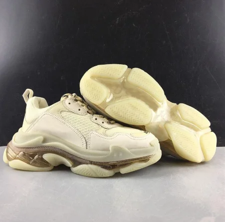 

2020 Without Box Luxury Triple S 17FW Clunky Sneaker Gold Mesh Crystal Fashion Designer Unisex Casual Dad Running Shoes