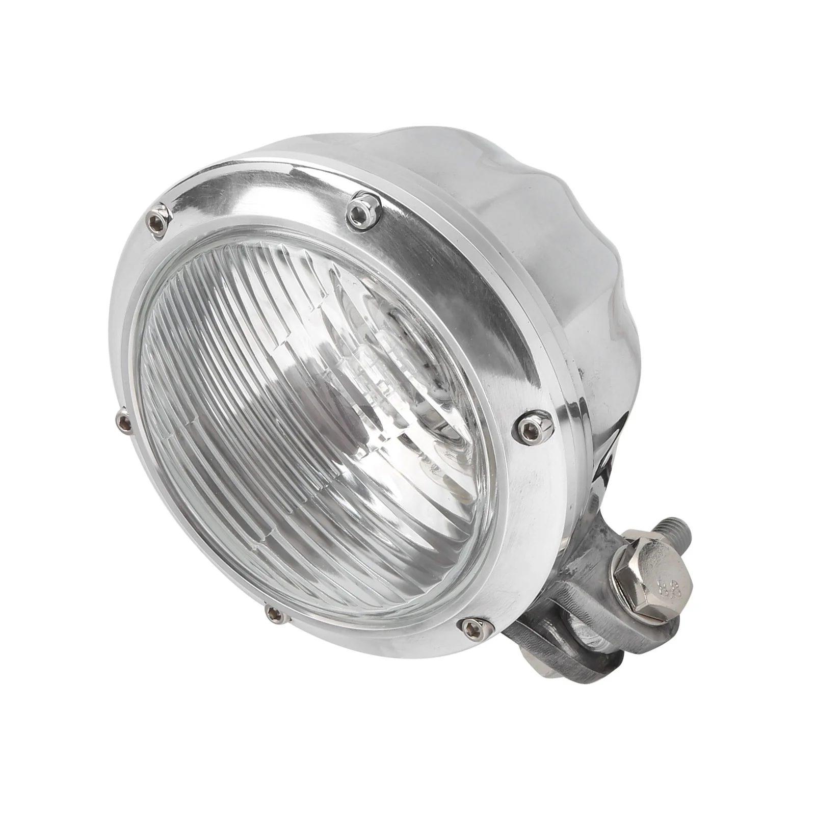 Black Old School Motorcycle Headlight High Low Light H4 Bulb 12V 55/60W Round Black Old School Motorcycle Headlight High Low Light H4 Bulb 12V 55/60W Round