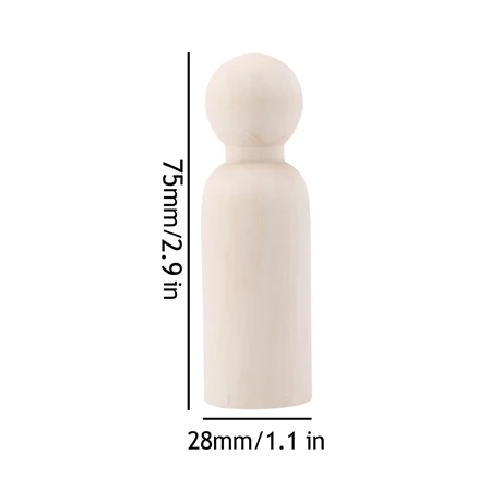 75mm Boys 5 шт. 65 мм колышки для кукол из кленового дерева детские игрушки свадебные куклы домашний декор Diy неокрашенные Семейные деревянные куклы Монтессори Детская Игрушка прорезыватель - Цвет: 75mm Boys