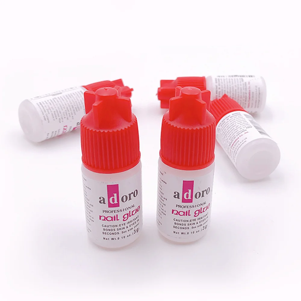 5Pcs 3g Nail Glue Fast dry Adhesive Professional Salon or Home Use glue
