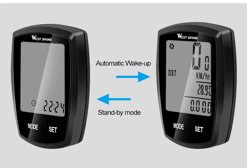 Compteur de vélo - MOMOTOU - Étanche - Grand écran 2,8 pouces - Sans