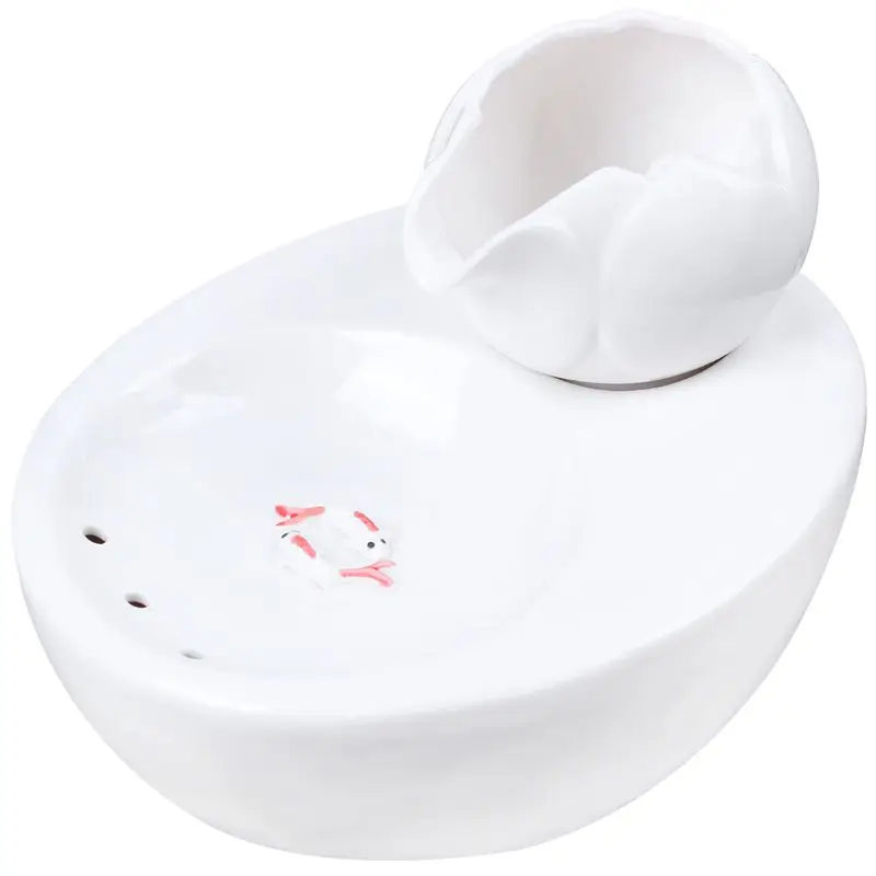 

New Pet Fountain Small Automatic Water Drinker Feeder For Dog Cat Ceramic Pet Water Drinker Excellent Quality Dotted Design Crea