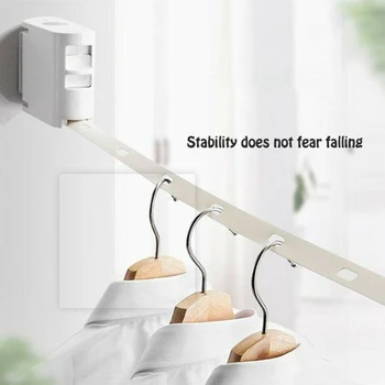 

Retractable Invisible Clothesline Indoor Wall Hanging Stretch Clothesline Punch-free Hotel Balcony YU-Home