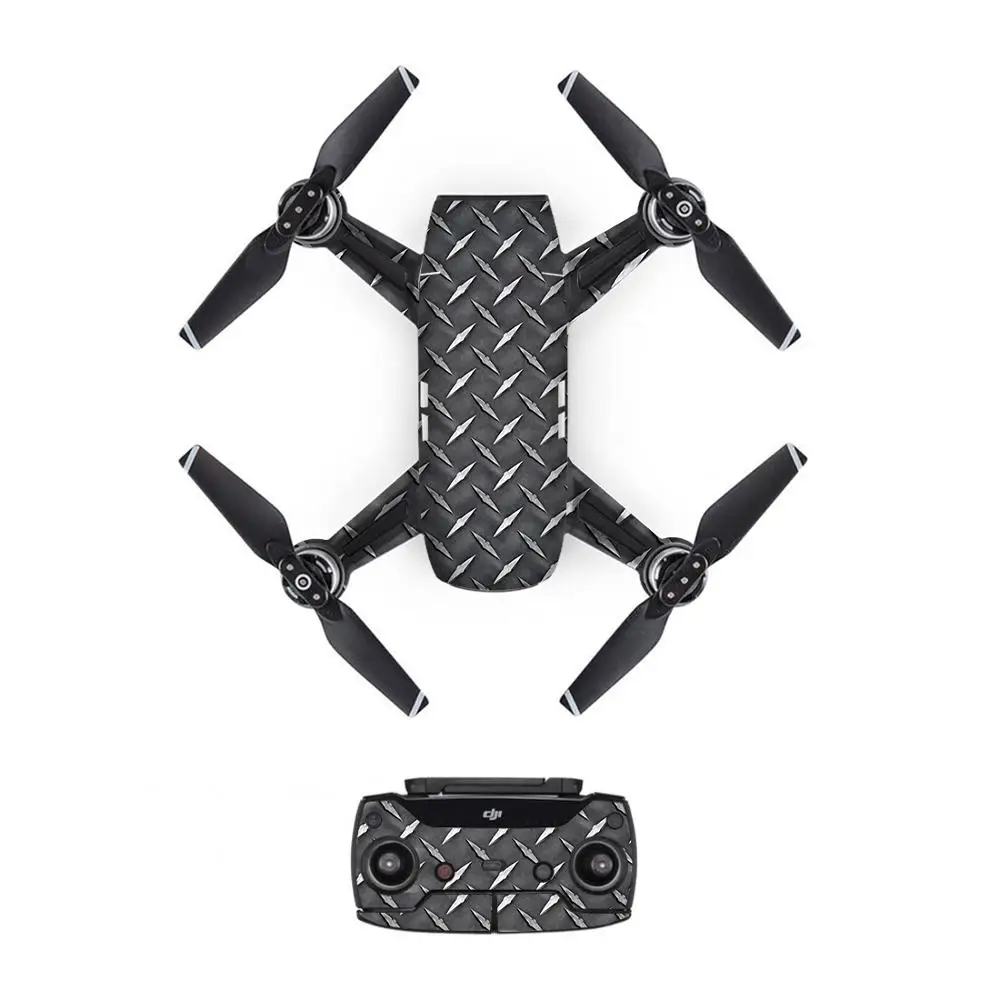 Retro Style Decal PVC Skin Sticker For DJI Spark Drone + Remote Controllers + 3 Batteries Protection Film Cover