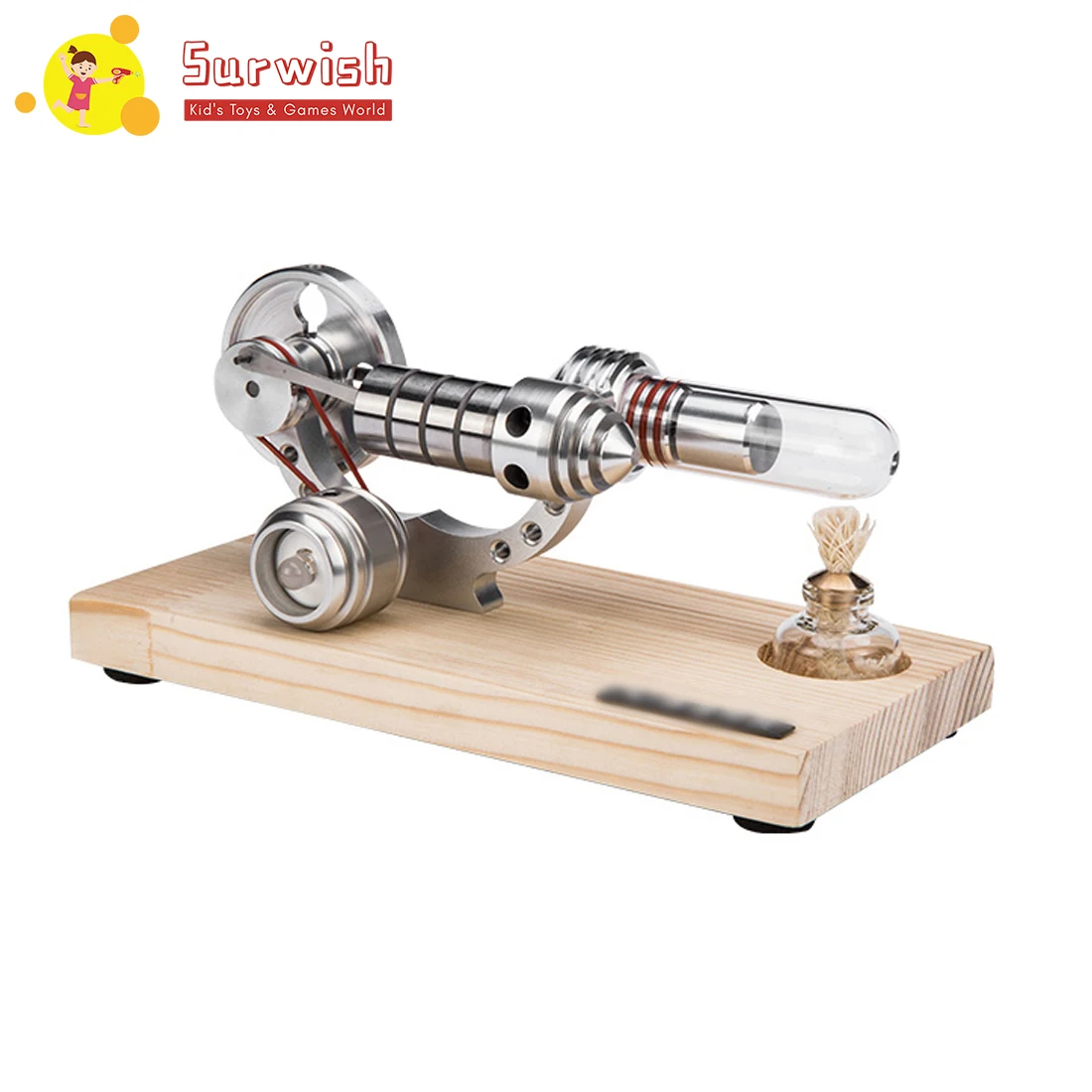 Bootable Stirling Engine Model Micro External Combustion Engine Model
