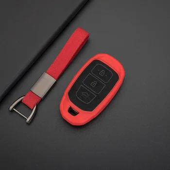 Nuova Cover chiave in pelle per auto in Tpu per Hyundai I30 Ix35 KONA Encino Solaris Azera Grandeur Ig Accent Santa Fe 2017 2018 - Nuova Cover chiave in pelle per auto in Tpu per Hyundai I30 Ix35 KONA Encino
