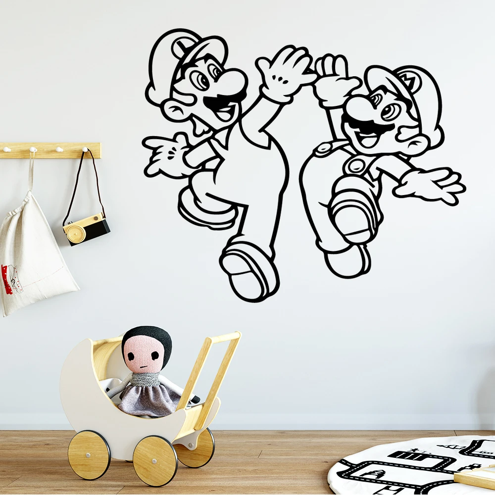 スーパーマリオのウォールステッカー 子供部屋用のモダンなビニールの壁紙 Wall Stickers Aliexpress
