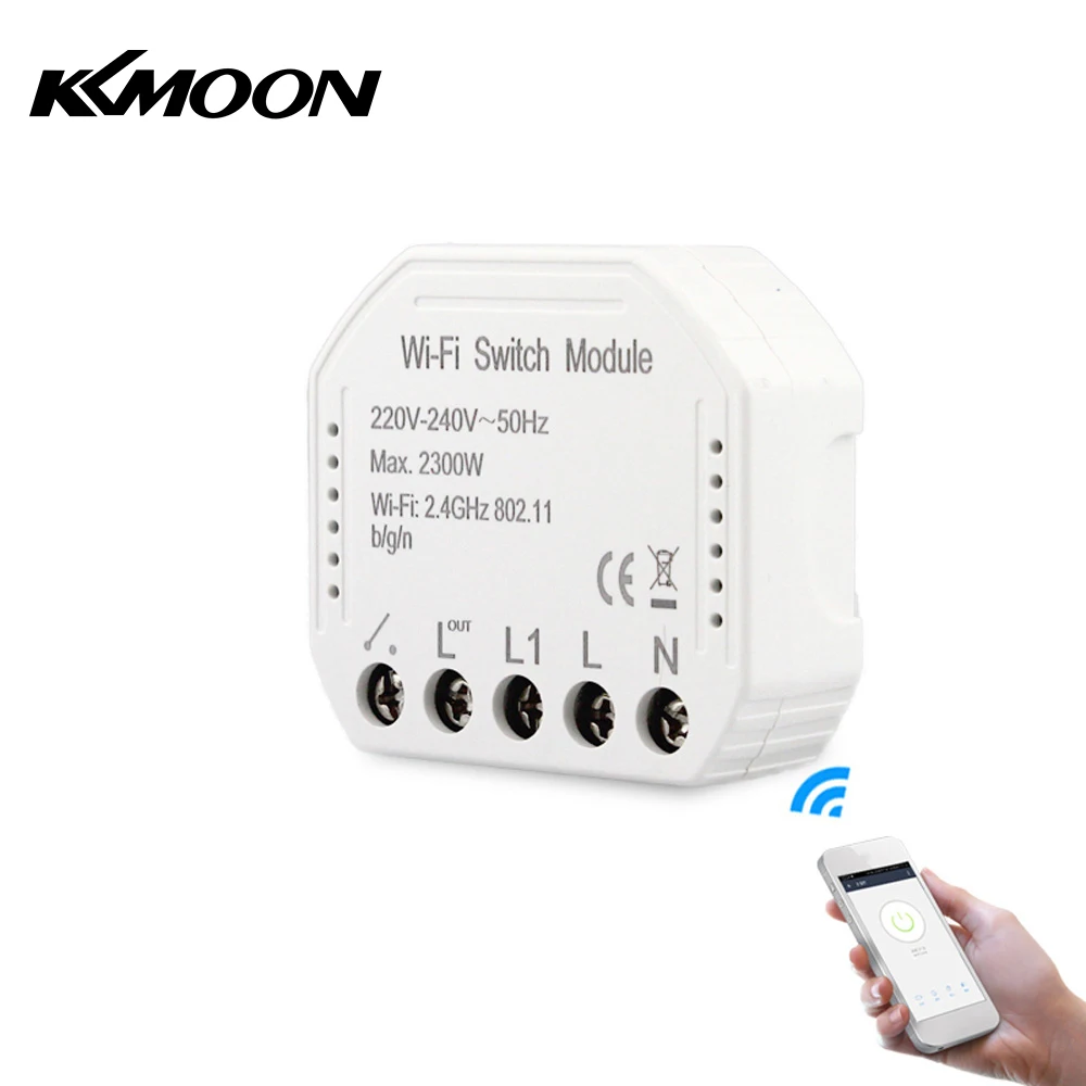 

KKMOON Wifi Intelligent Light Switch DIY Breaker Module Household Automation Smart Switches Support APP Remote Control