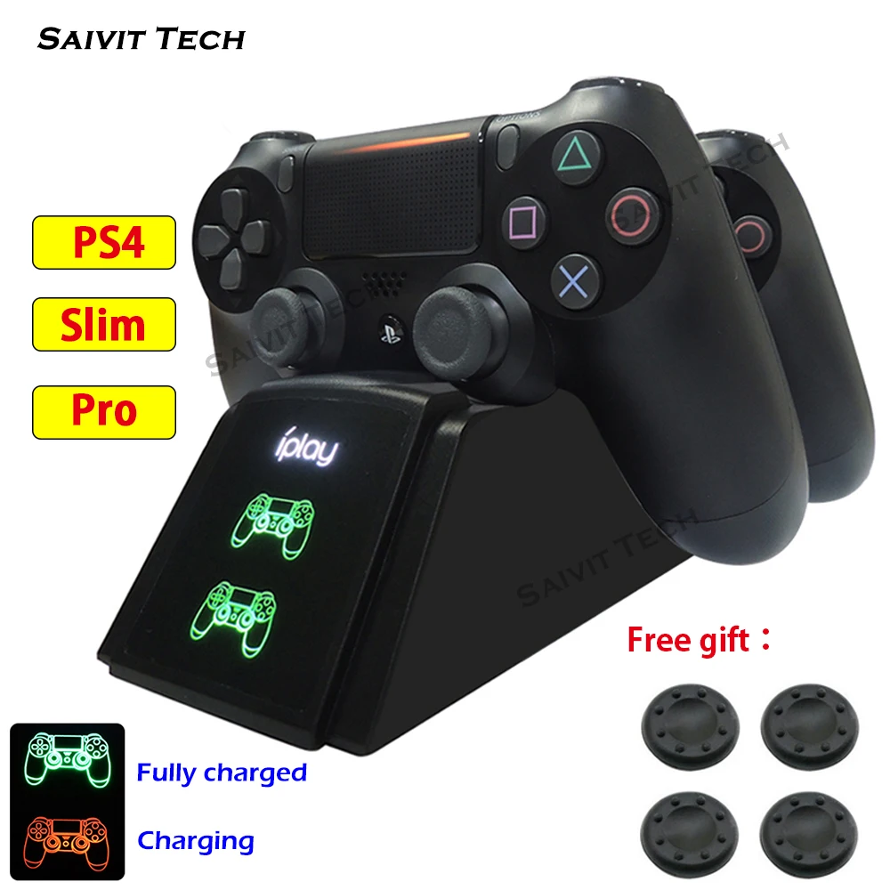 

PS4&Slim&Pro Controller Charger Dock Station PS4 Joystick Charger Stand with LED Light Indicator for SONY Playstation4 Game