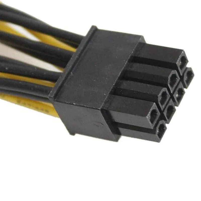 18AWG 8Pin to Dual (6+2) Power Cable GPU for Tesla K80 M40 M60 P40 P100 20CM