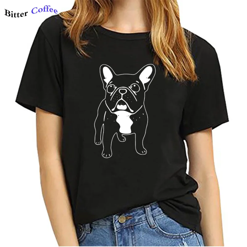 Sólo una chica que ama al Bulldog Francés Mascotas Perro Camiseta