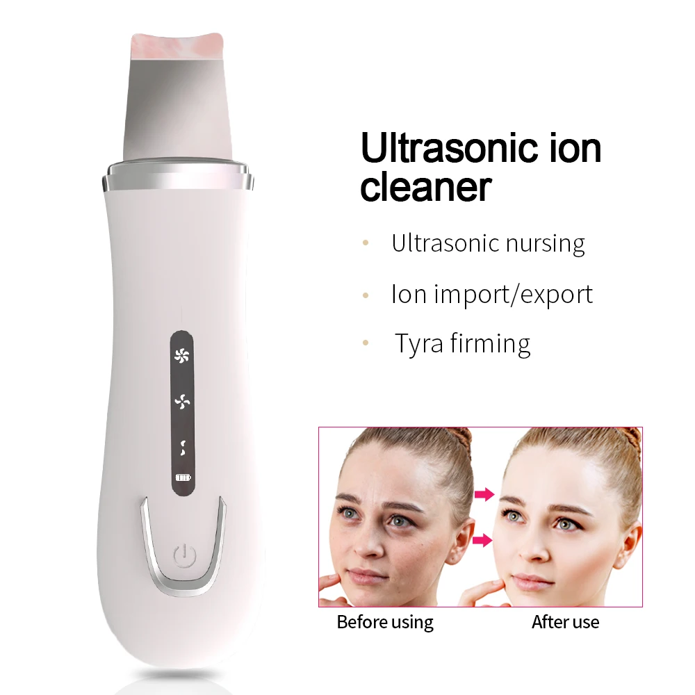 Ultrasonic Skin Scrubber Deep Face Cleaning Remove Blackhead Reduce Wrinkles and Spot Facial Whiten