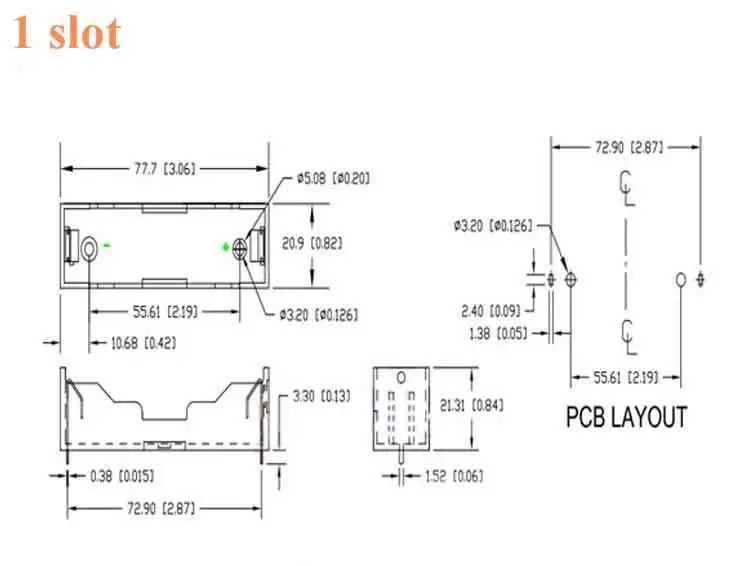 18650 Power Bank Cases 1X 2X 3X 18650 Battery Holder Storage Box Case holder 1 2 3 Slot Batteries Container With Hard Pin (3)