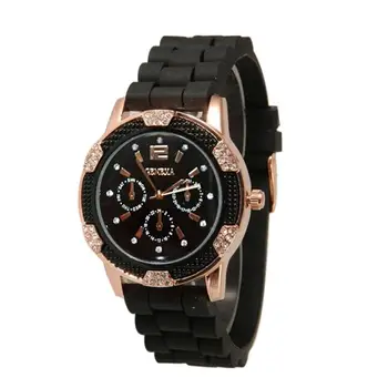 

2020 Silicone Watch Women Watches Fashion Crystal Rhinestone Quartz Analog Sports Clock Wrist Watch Reloj Mujer Relogio Feminino