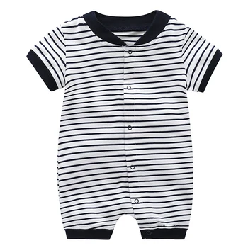

Navy Blue Color Infany Baby Cotton Rompers Summer Short Sleeve Cool Bebe Roupas Body Kit for Newborn Babies Infant Kids Overalls