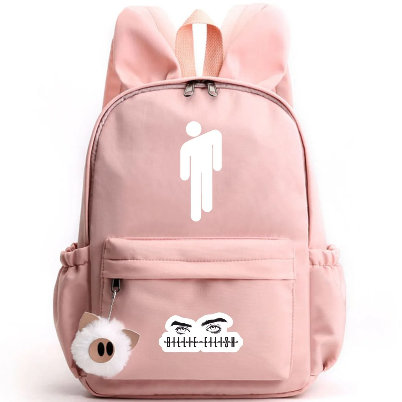 

kpop Billie Eilish Rabbit ears Backpacks School Bags For Women travel backpack Harajuku canvas bag bookbag
