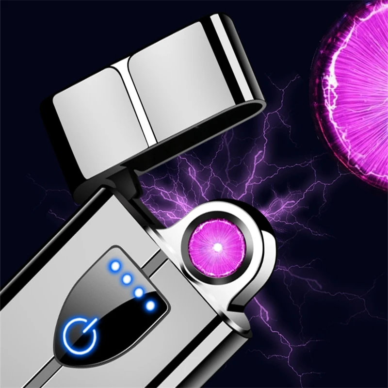 Новинка, usb-зажигалка, вращающаяся дуговая Зажигалка для курения, usb-зарядка, электронная плазменная ветрозащитная зажигалка, гаджеты для мужчин