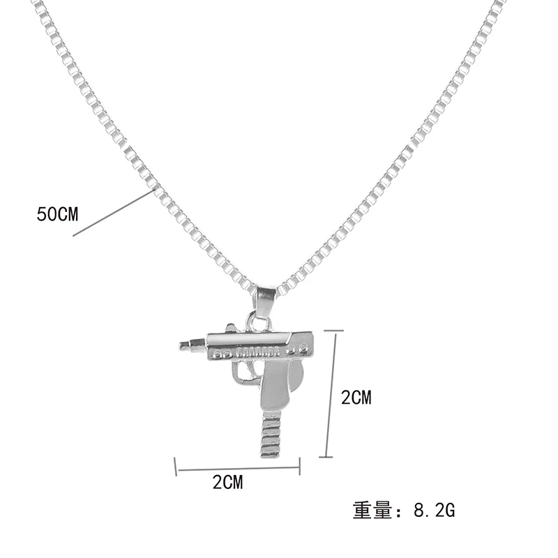 Сексуальная модная коробка цепи ожерелье сплава Пулемет Кулон ожерелье подарок