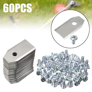 60 шт. с титановым покрытием лезвие газонокосилки замена лезвия с винтами роботизированная косилка садовые инструменты - изображение