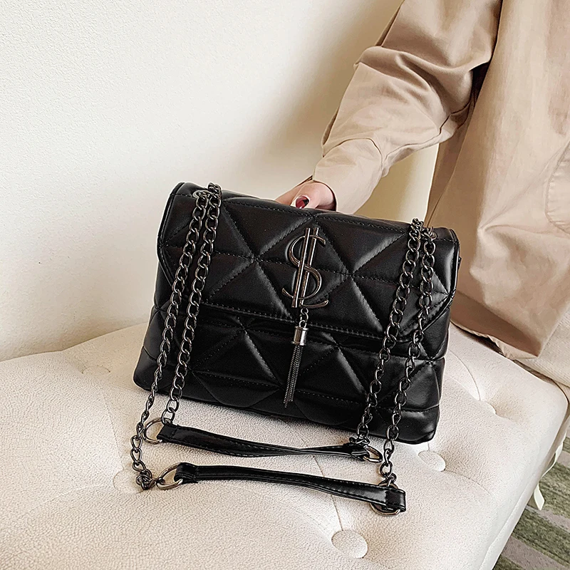 

Diamond Lattice PU Leather Bag for Women Brand Designer Ladies Shoulder Phone Purse Bags Female Cross body handbags Chain Strap