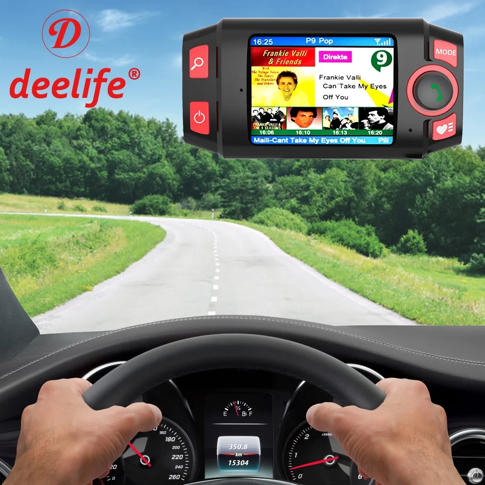 US $39.81 Deelife DAB Plus Car Radio DAB Autoradio Digital Audio Broadcasting Receiver Adapter FM Transmitter Handsfree Bluetooth Car Kit