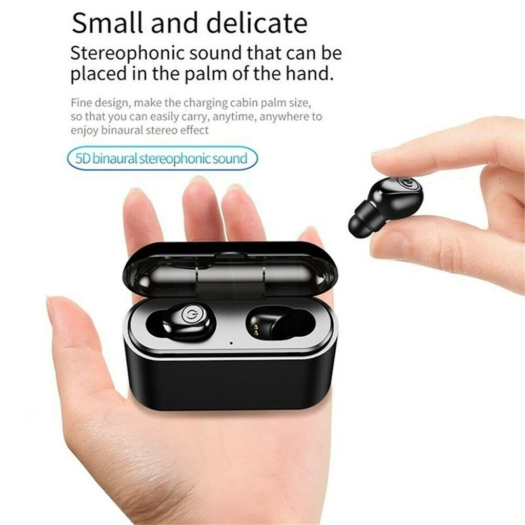 TWS Bluetooth Wireless Headset Mini Bluetooth 5.0 Sports Stereo Headset Earphone With Charge Box Headphone For IOS android