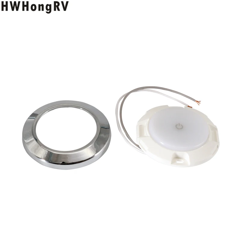 2 PCS Promotion New LED Lamp 12V DC LED Circular Roof Ceiling Light Caravan/RV/Car/Motorhome/Marine