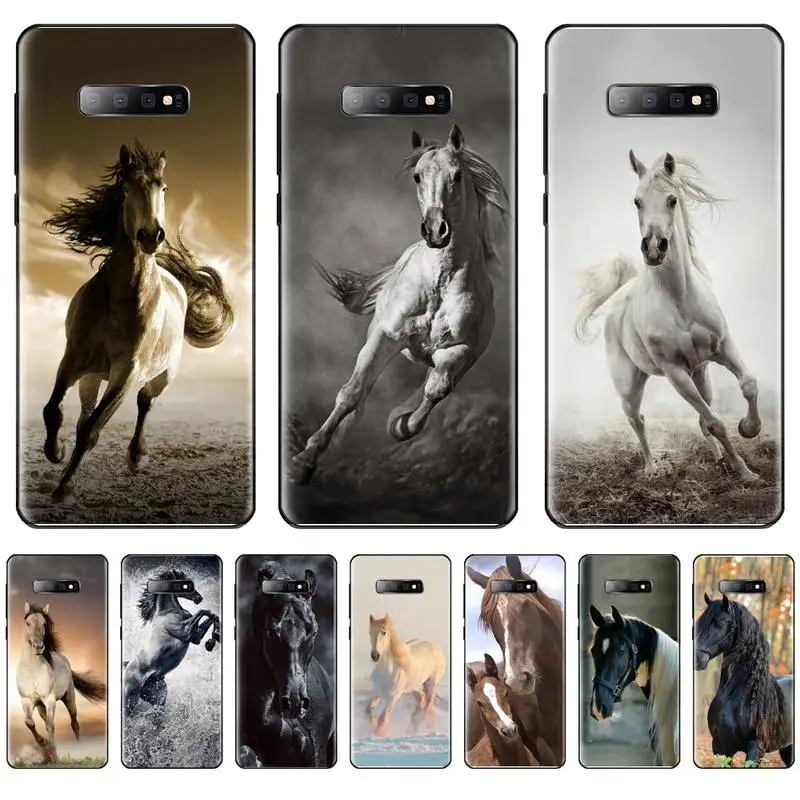 

Horse Horses Running Phone Case For Samsung Galaxy S5 S6 S7 S8 S9 S10 S10e S20 edge plus lite