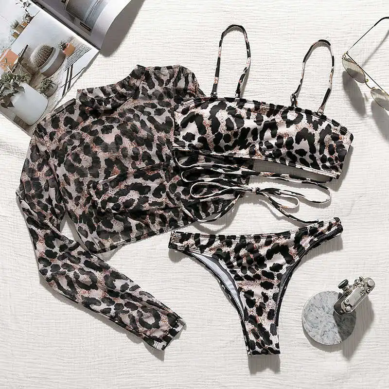 Snake print bikini Push up swimsuit female bathing suit String thong Brazilian bikini High cut swimwear women Sexy biquini - Цвет: 2063-2