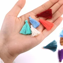 

50PC Color Mini Metal Ring Tassel Garment Sewing Curtain Fringe Pendant DIY Party Hanging Tassel Decorate Jewelry Craft Supplies