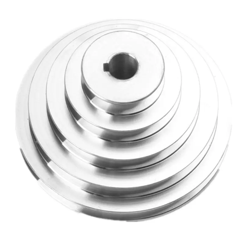 

Aluminum A Type 5 Step Pagoda Pulley Wheel 150mm Outer Dia for Timing V-Belt