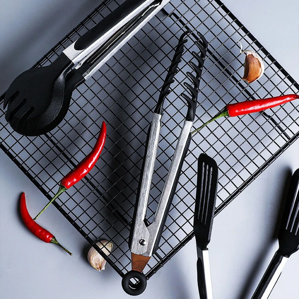 Tongs Heat Resistant Barbecue Clip Cooking Clamp Spatula Lo Mein Noodles Clip Bread Bakery Salad Folder Bbq Spatula Sets