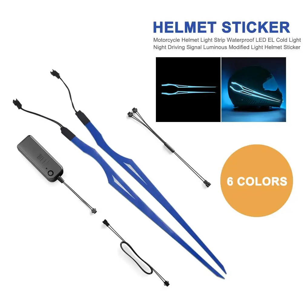 

Motorcycle Helmet Light Strip Waterproof LED EL Cold Light Night Driving Signal Luminous Modified Light Helmet Sticker