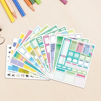 

24Sheet/set Kawaii Cute Drawing Market Planner Sticker Book Diary Decorate Stationery Stickers PVC Transparent Scrapbooking