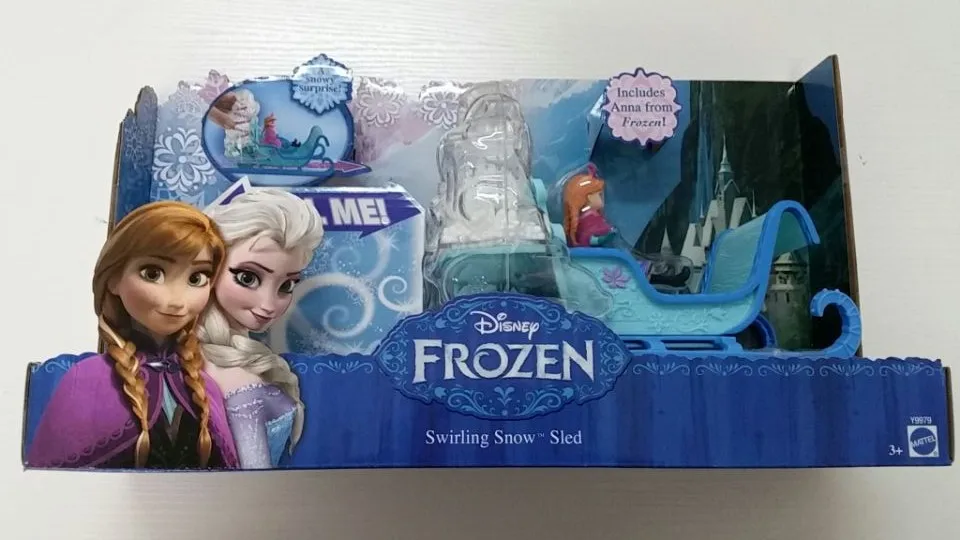 Дисней Замороженные 2 сани Анна Принцесса Кукла Модная Кукла закручивающиеся снежные сани игрушки для детей Рождественский подарок