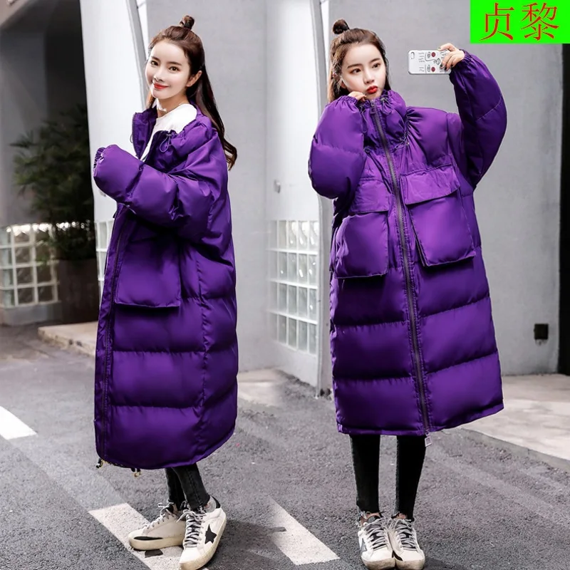 

Winter Long over-the-Knee down Jacket Cotton-padded Clothes 2018 New Style WOMEN'S Dress Fashion Korean-style Versatile Cotton-p