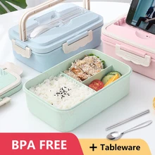 Портативный Ланч-бокс без бисфенола, экологичный, пшеничный, соломенный, портативный, с микросигналом, Bento box, контейнер для хранения еды для детей, студентов