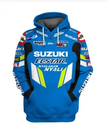 Новинка, мотоциклетная толстовка с капюшоном для Suzuki, с принтом, с вышивкой, с логотипом авто, толстовка с капюшоном, куртка, пальто, RR GSXR GXS, мото одежда, S-XXL